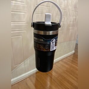 Hydragear Tumbler Handle Meridian Steinless Steel Tumbler W/flip Flop Straw 20oz